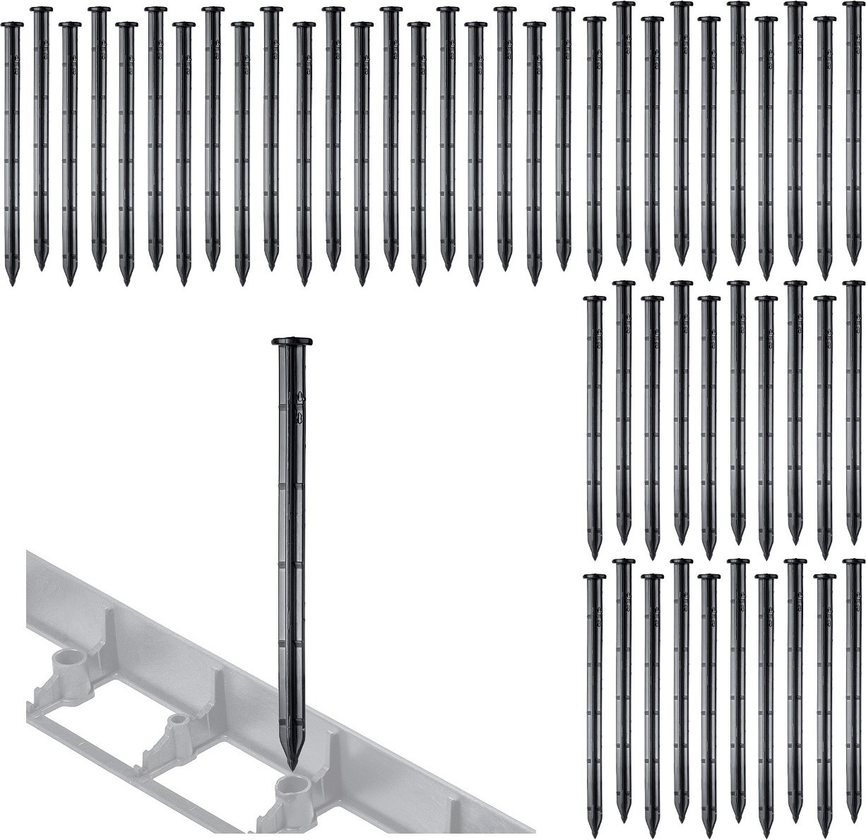 KADAX Pins, Anker, zur Befestigung von Agrartextilien, 25cm, 50 Stk.