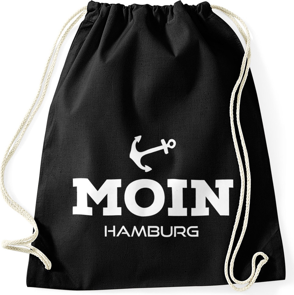 Shirtinstyle Turnbeutel Mit Anker-Motiv – 12 Liter, 100% Baumwolle, Öko-Tex 100