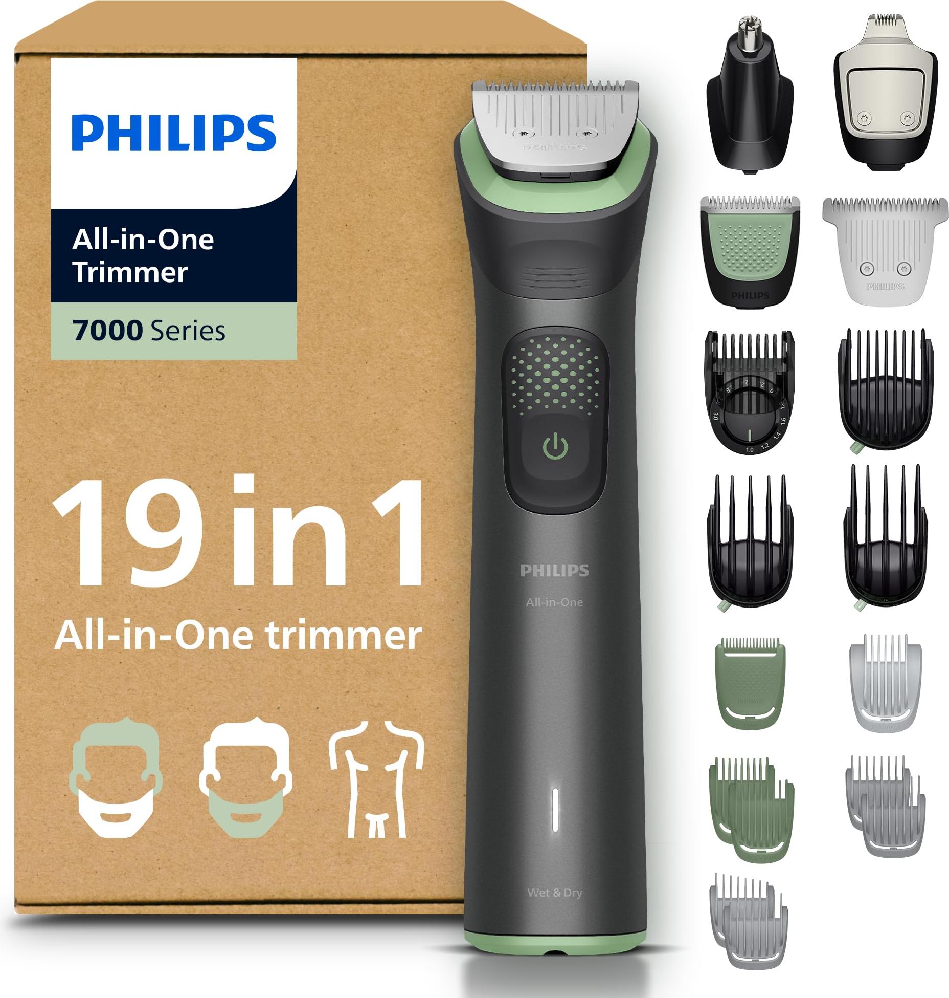 Philips All in One Trimmer Multigroom Serie 7000 19 in 1 Barttrimmer Rasierer;Ultimativer 3-Tage-Bartstyler MG7962/30