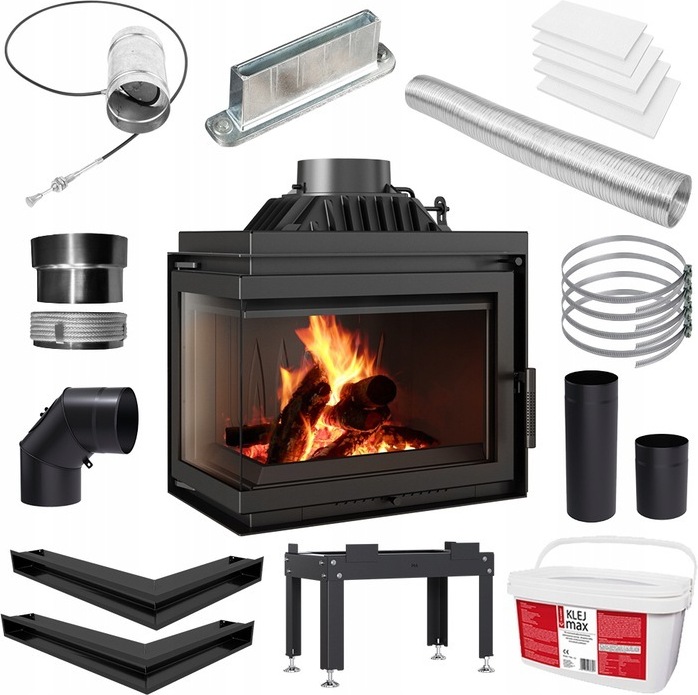 Ľavý krb vložte jednoduchú 8kW set