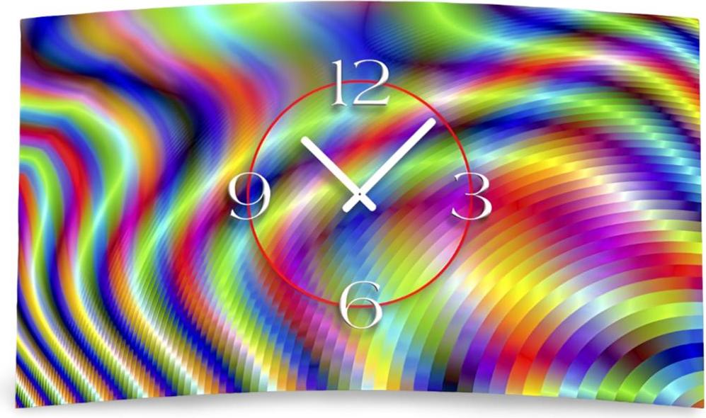 Digital Designer Art psycodelic Designer Wanduhr modernes Wanduhren Design leise kein ticken DIXTIME 3DS-0354