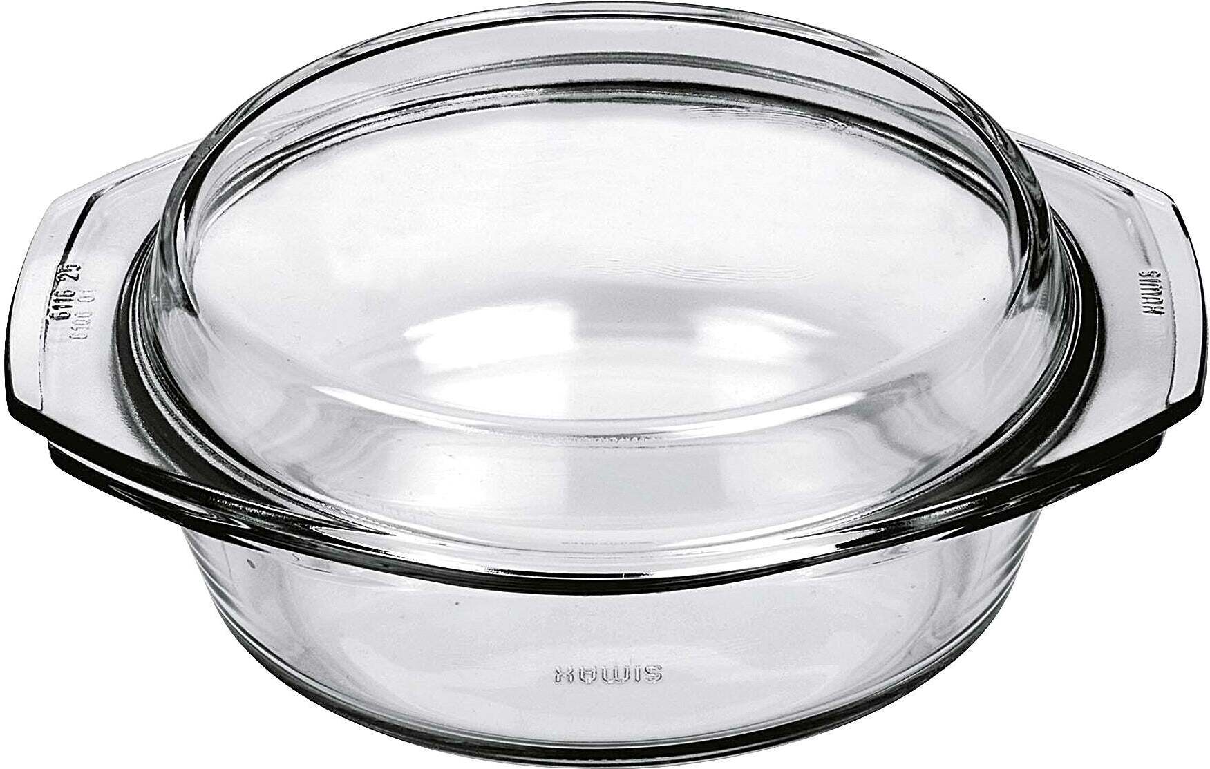 SIMAX Glas Auflaufform Mit Deckel Oval 2,4 L