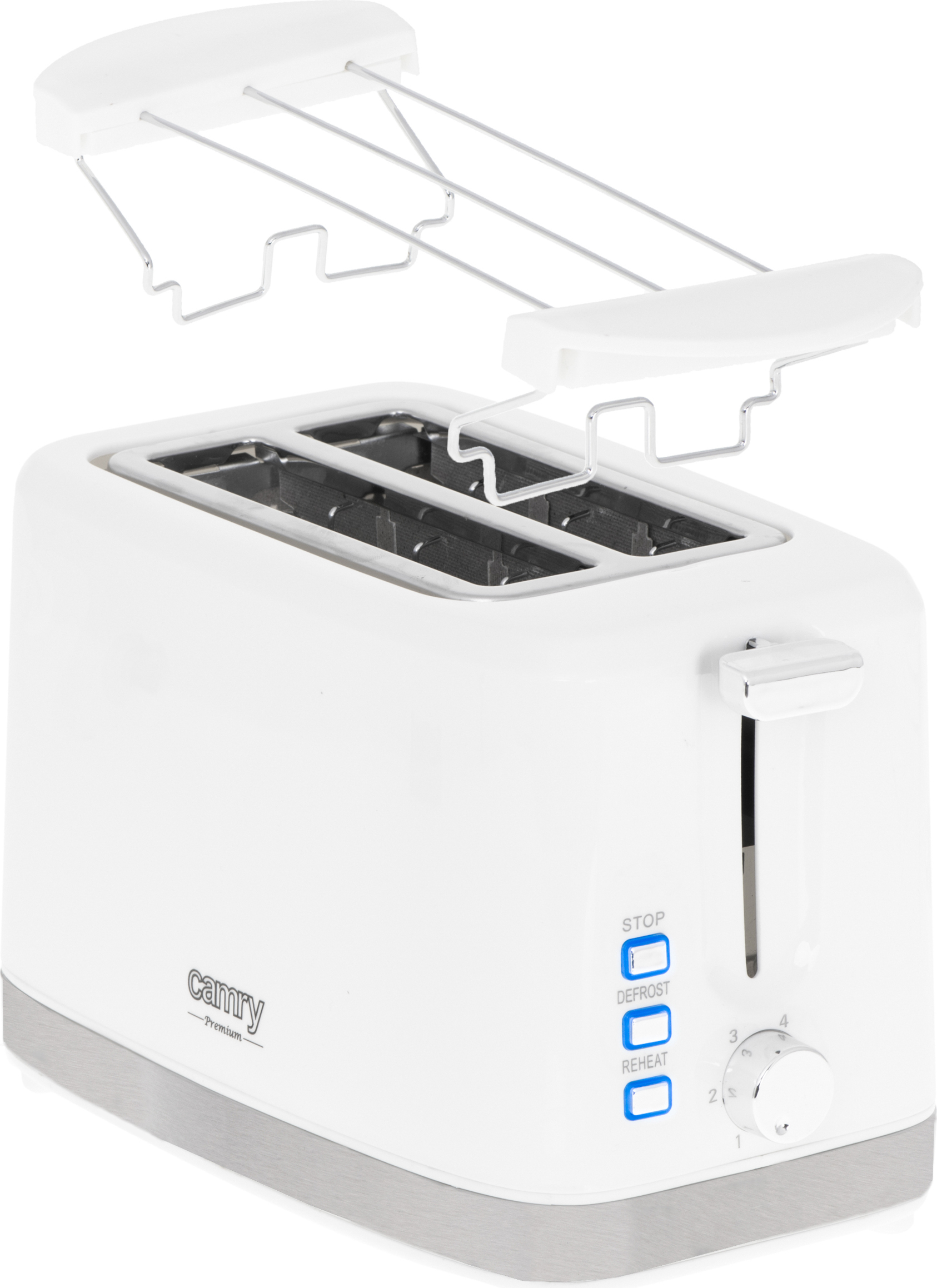 Camry | Toaster | CR 3219 | Power 750 W | Number of slots 2 | Housing material Plastic | White