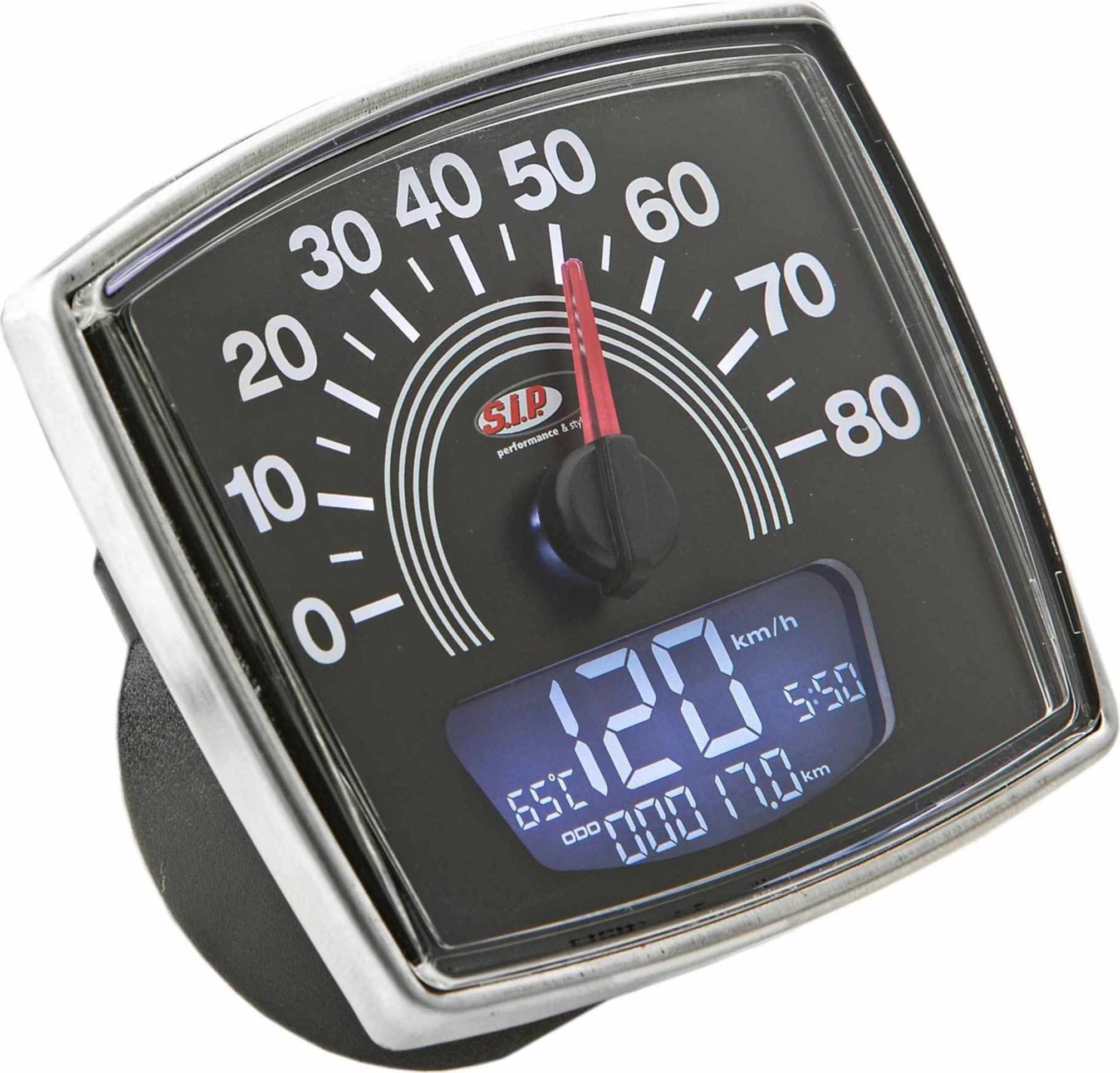 SIP-Tachometer Digital/Analog Tachometer 80 km/h 8.000 U/min 20 Funktionen Schwarz 50001720