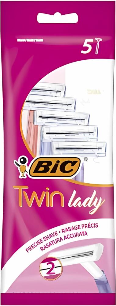 Bic – Twin Lady – Rasierklingen – Doppelklinge – Einwegklingen – 5 Rasierklingen - 1 Stück 872141