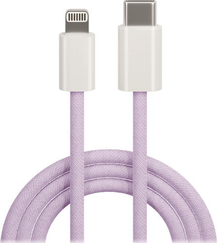 Lade- und Datenübertragungskabel Maxlife MXUC-06, USB-C auf Lightning, 1,0 m, 20 W, lila