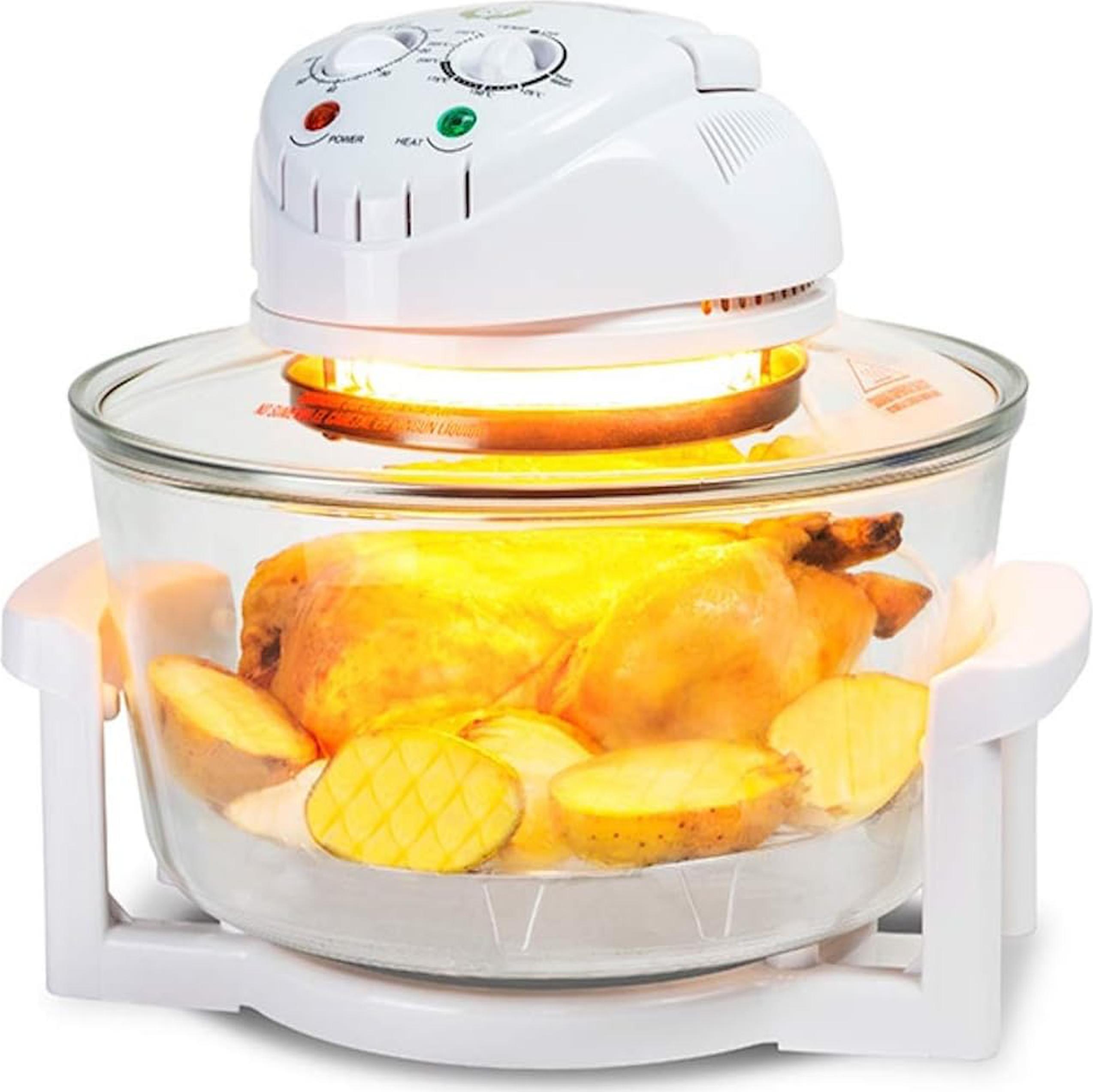 KRAFT&DELE | Halogenofen, 1500W, 18l, Minibackofen mit Umluftfunktion, Halogen Ofen Mini Backofen KD4135