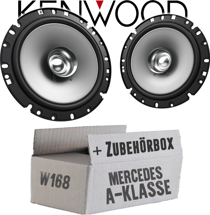 Lautsprecher Boxen Kenwood KFC-S1756 - 16,5cm Koax Auto Einbauzubehör - Einbauset passend für Mercedes A-Klasse JUST SOUND best choice for caraudio MBW168Fx_KFC-S1756