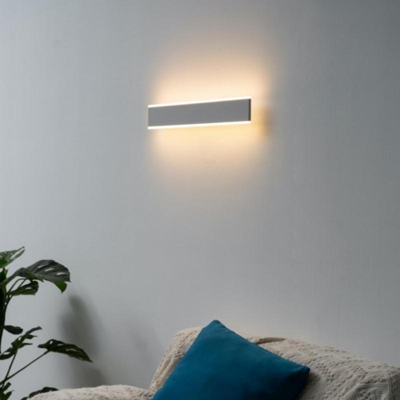 Silamp Weiße Wandleuchte mit doppeltem Lichtkegel 60cm 17W Hohe Leistung 145lm/W IP44 - Warmweiß 2300K - 3500K B218535_WW