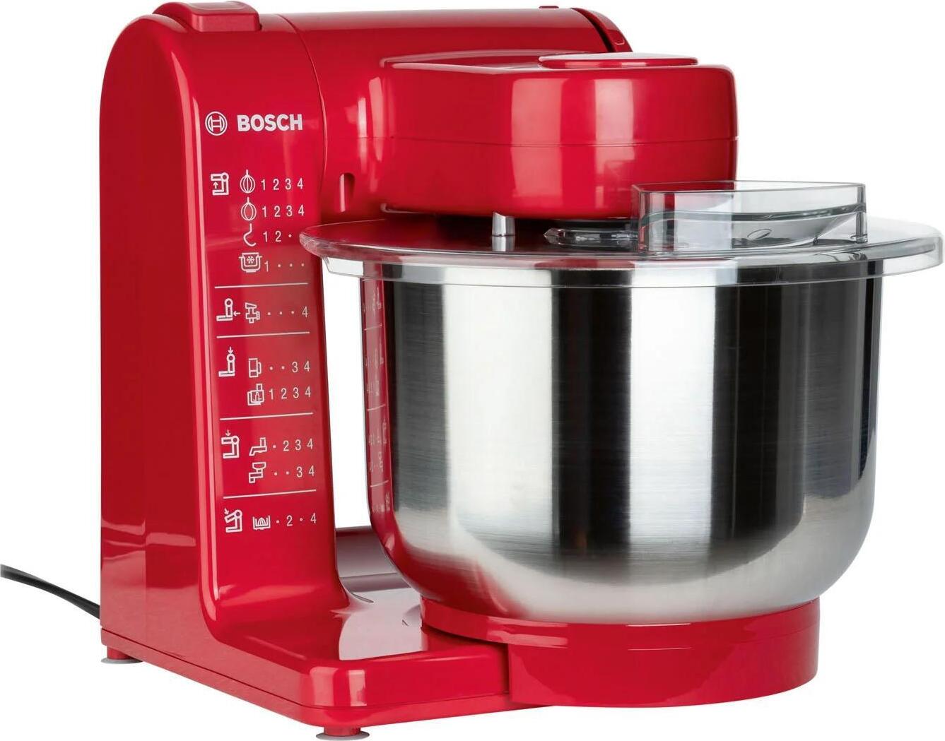 BOSCH Kuchynský robot MUM44R2A 500W červený 3,9L nerezová misa vrátane príslušenstva