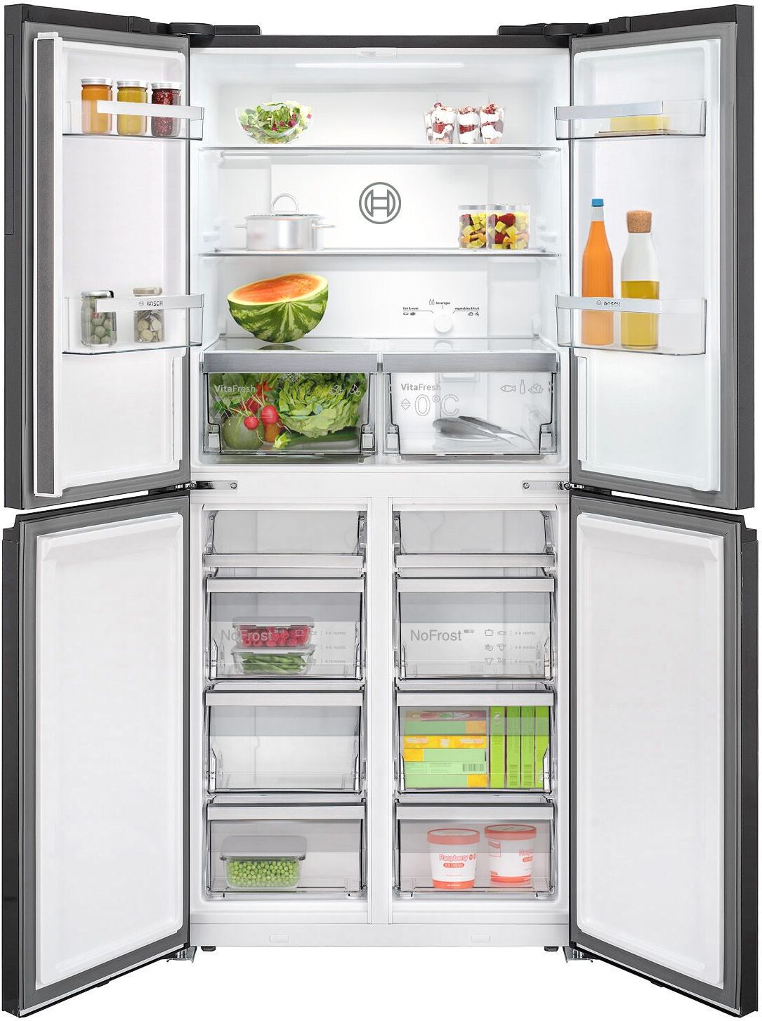 Bosch KMC85LBEA Serie 4, French Door Kühlschrank, 189,5 x 85,5 cm, 324 L Kühlen & 223 L Gefrieren