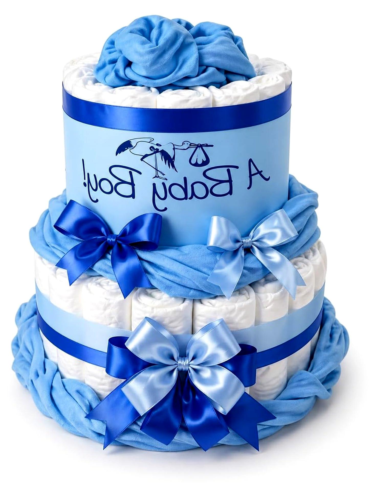 Markenlos Windeltorte | It's a! | Baby Geschenk zur Geburt Boy