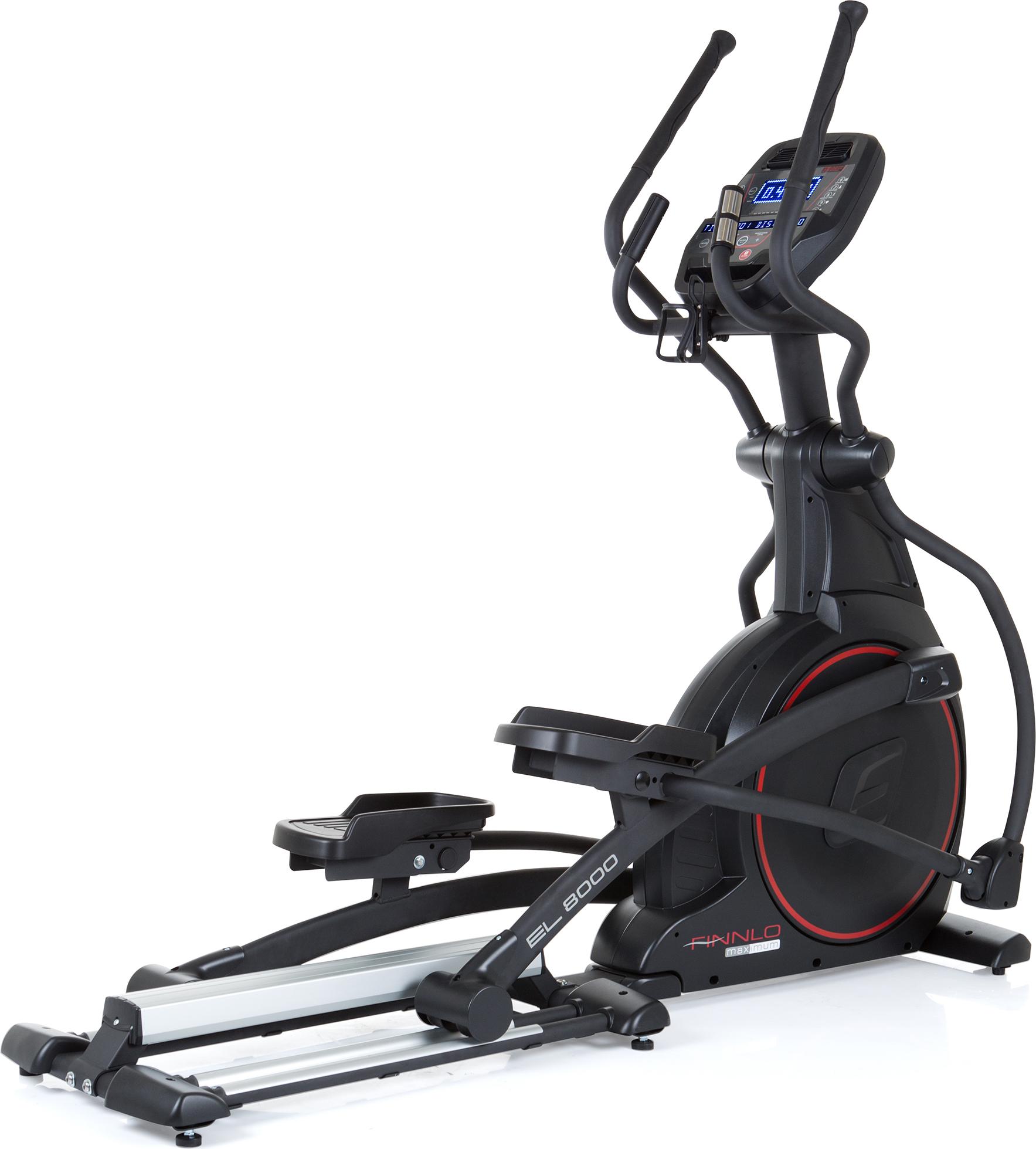 HAMMER Finnlo Ellipsentrainer EL 8000 – Crosstrainer, 10 Programme & Pulsmessung, 14 kg Schwungmasse, gelenkschonendes Ausdauertraining zu Hause 3570