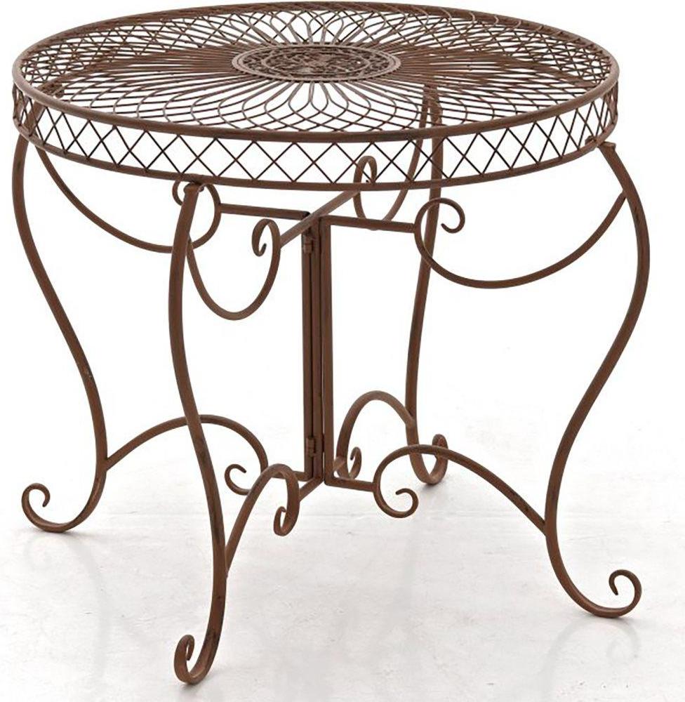 Gartentisch - Nostalgischer Stil - Handgefertigte antike Patina - Eisenstall | Farbe: Antikes Braun