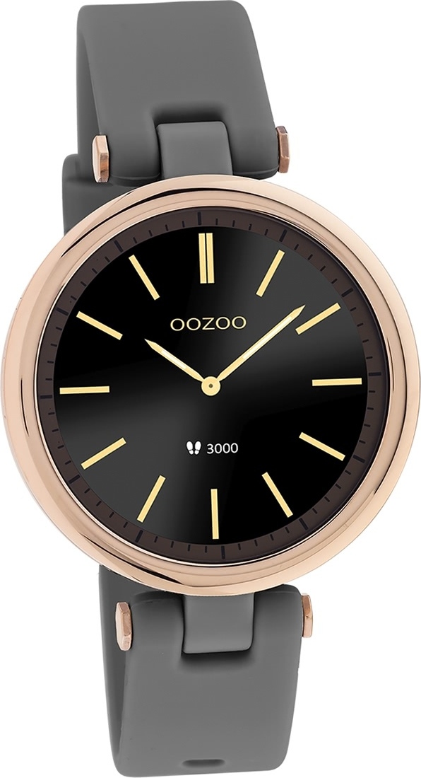 Dámske náramkové hodinky Oozoo smartwatch plastové sivé D2UOQ00404