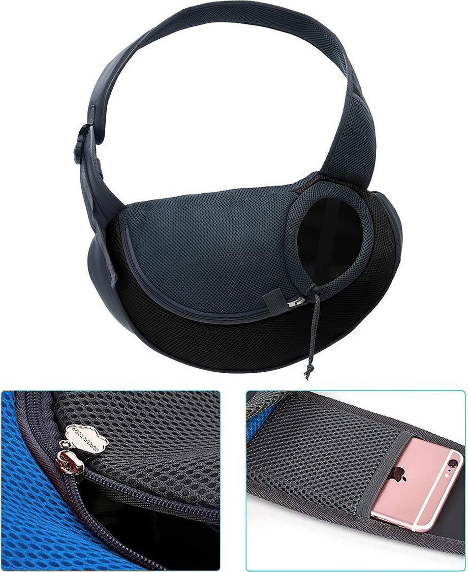 Novzep Kleintier Rucksack Hundetragetasche, verstellbarer Schultergurt, atmungsaktiv Tragetuch Klein Hund bis 10 kg KAUF-ALRI-PE198-M-B-016