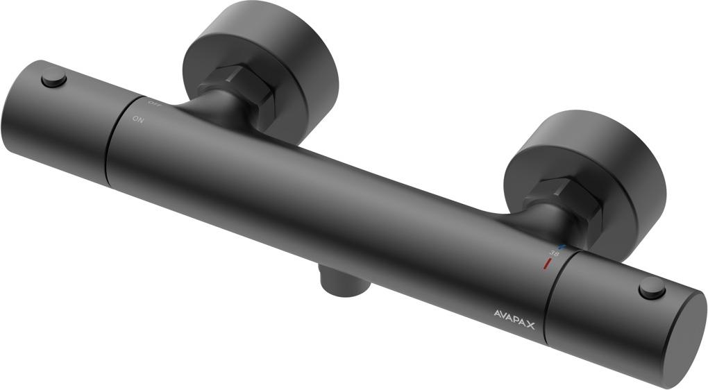 Avapax | Duschthermostat - Gun Metal Matt - 1 Stück - Temperaturstabilisierung - Temperaturregelung