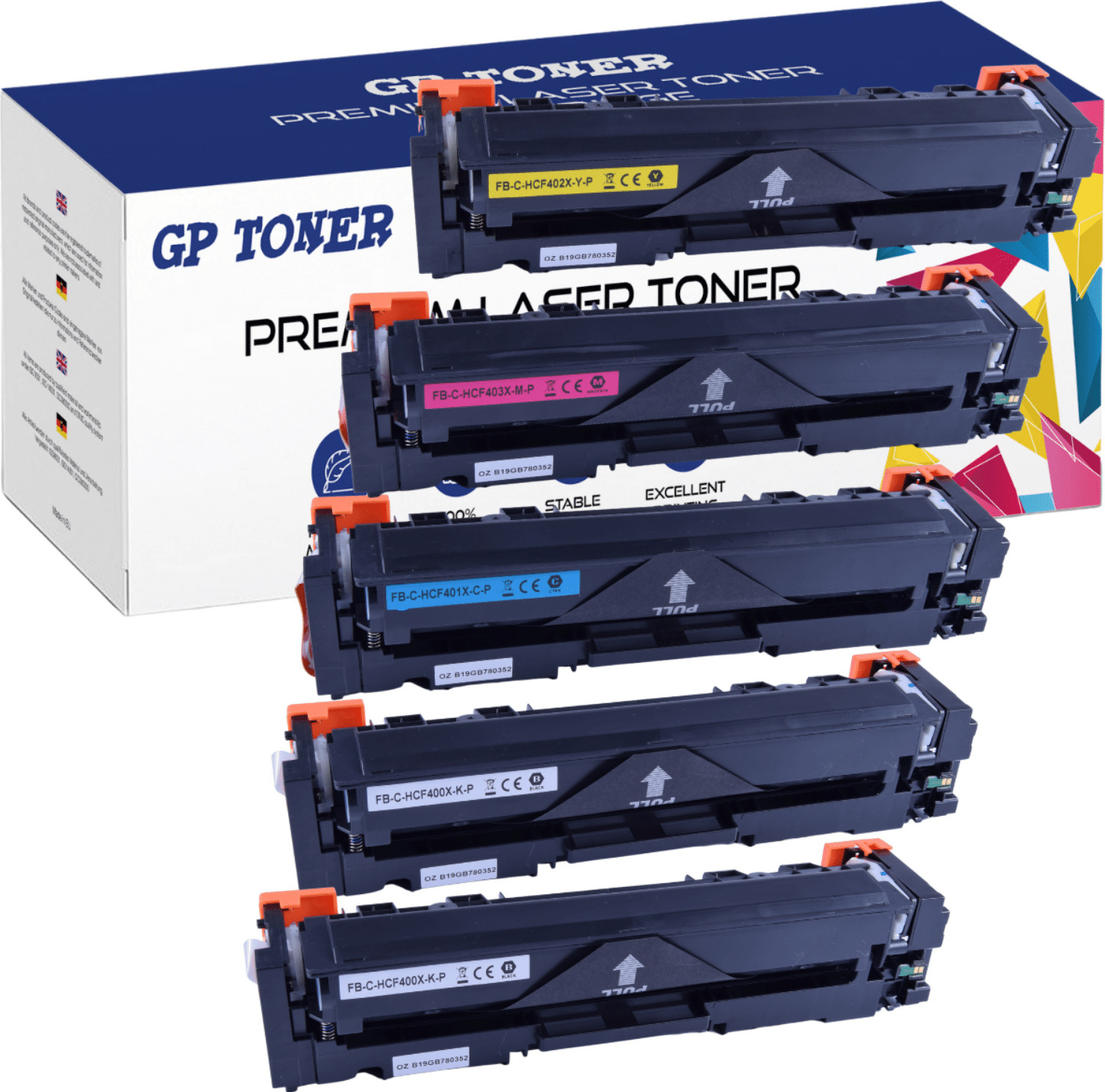 GP Toner TONER für HP 201X 201A Color LaserJet Pro M252dw M252n MFP M274n M277dw M277n GP-H404X CMYKK