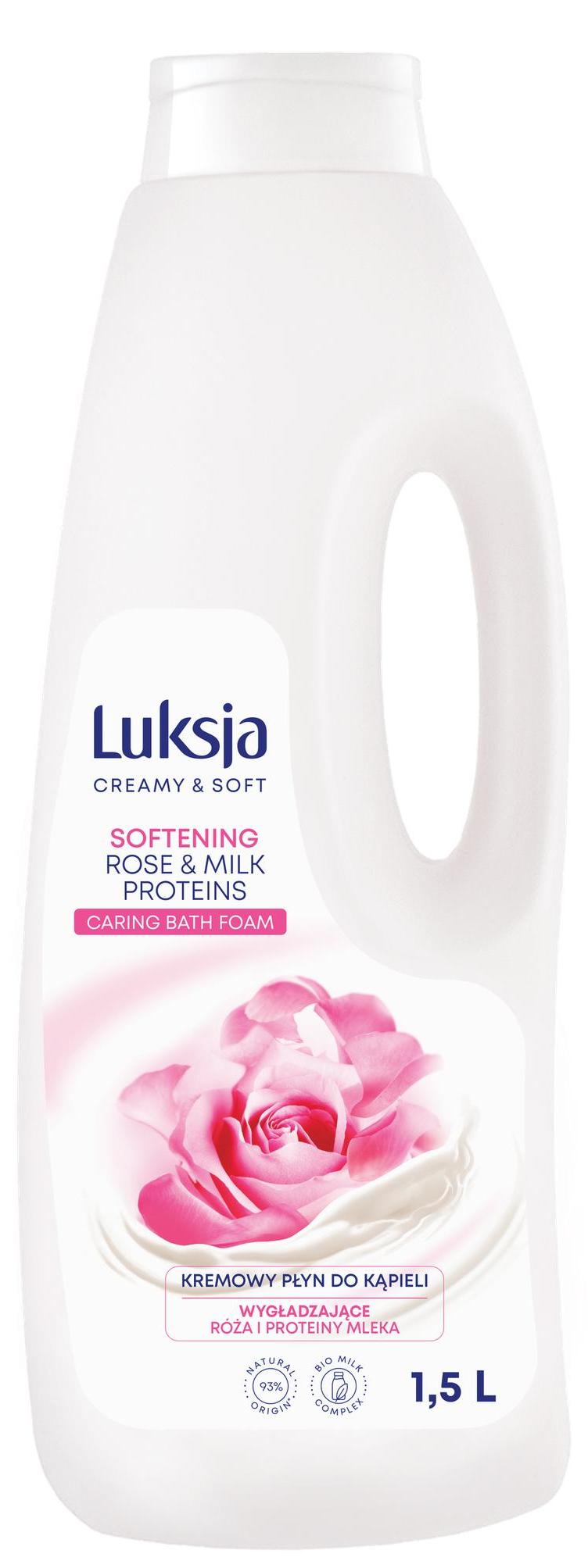Luksja Cremig & Sanft Badezusatz Rosen & Milchproteine, 1500 ml