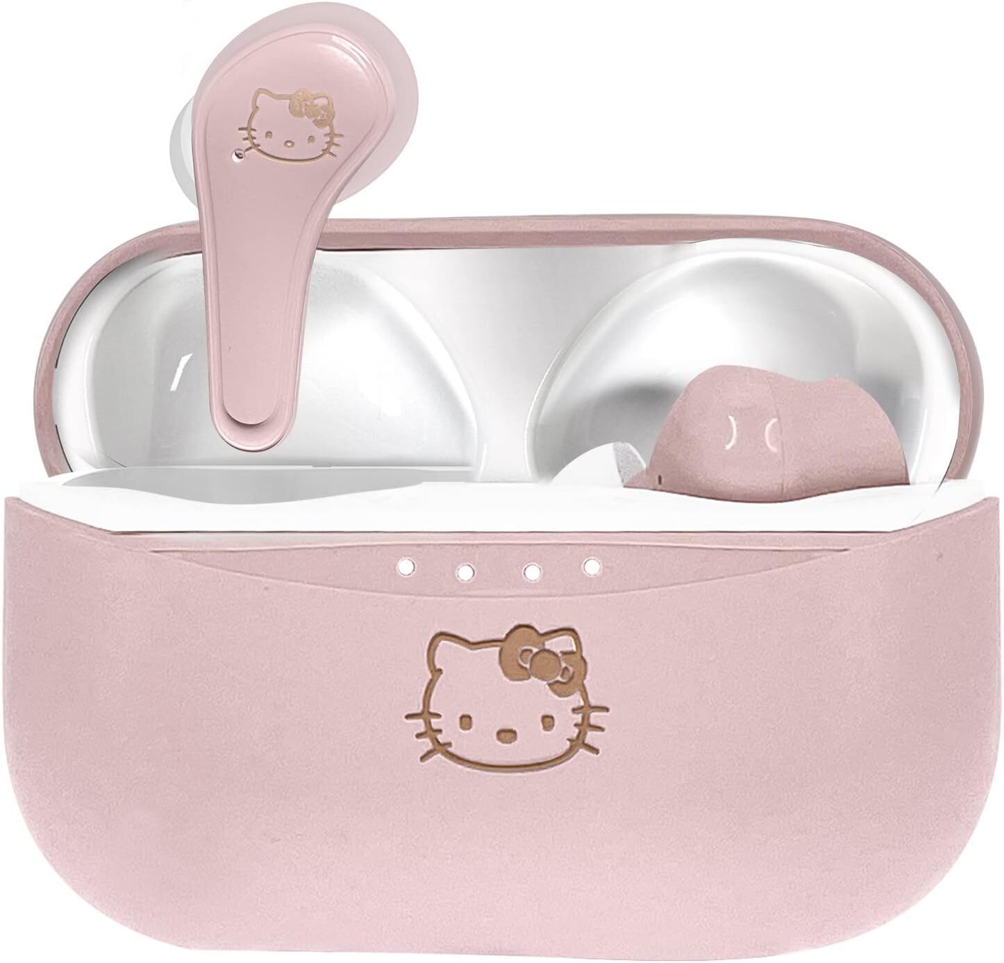 Hello Kitty Bezdrôtové slúchadlá Bluetooth V5.0 pre deti, s nabíjacím puzdrom, ružové