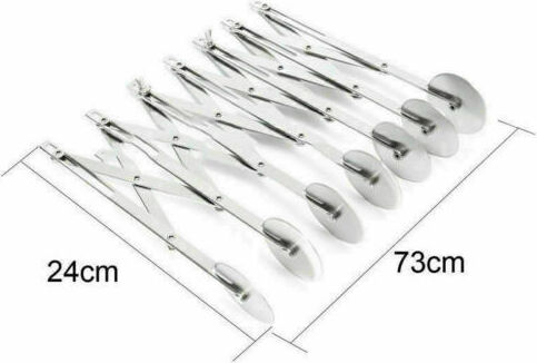 Zhixia 7 Räder Teigschneider Edelstahl justierbar Kuchenteiler Teigrad Blechkuche