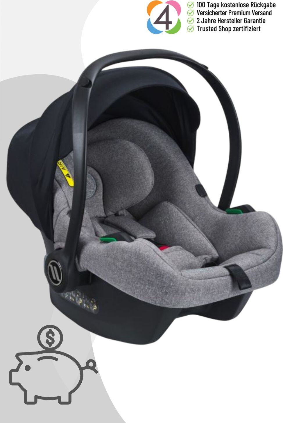 Avionaut Cosmo Smart - Babyschale (0-13 kg), Farbe Kindersitz:Grey 0111.00.000974