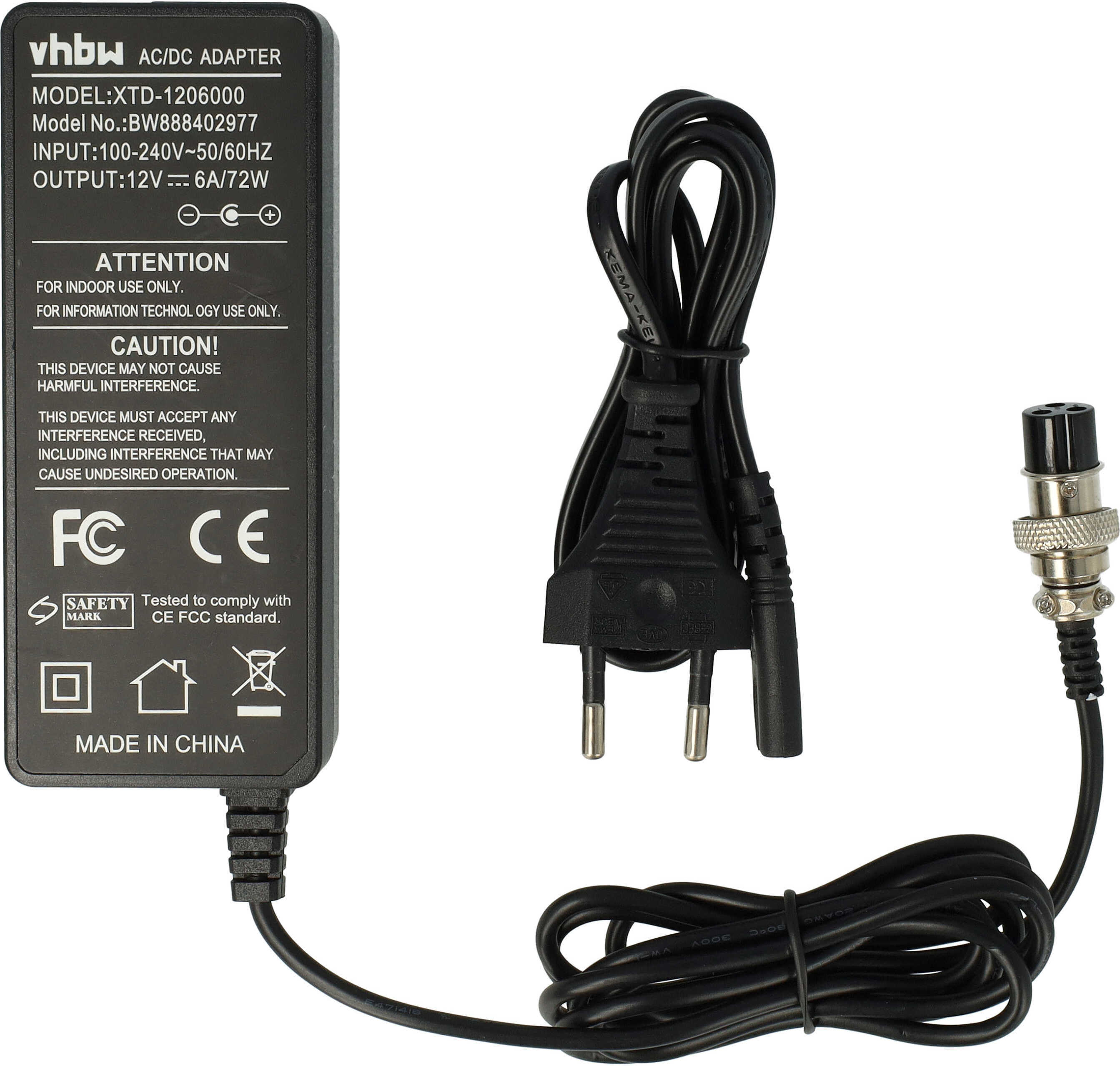 vhbw Netzteil Ersatz für Intermec 851-075-001, 851-075-003 für POS Barcode Scanner, Handheld Laserscanner - 230 cm 177570092-1