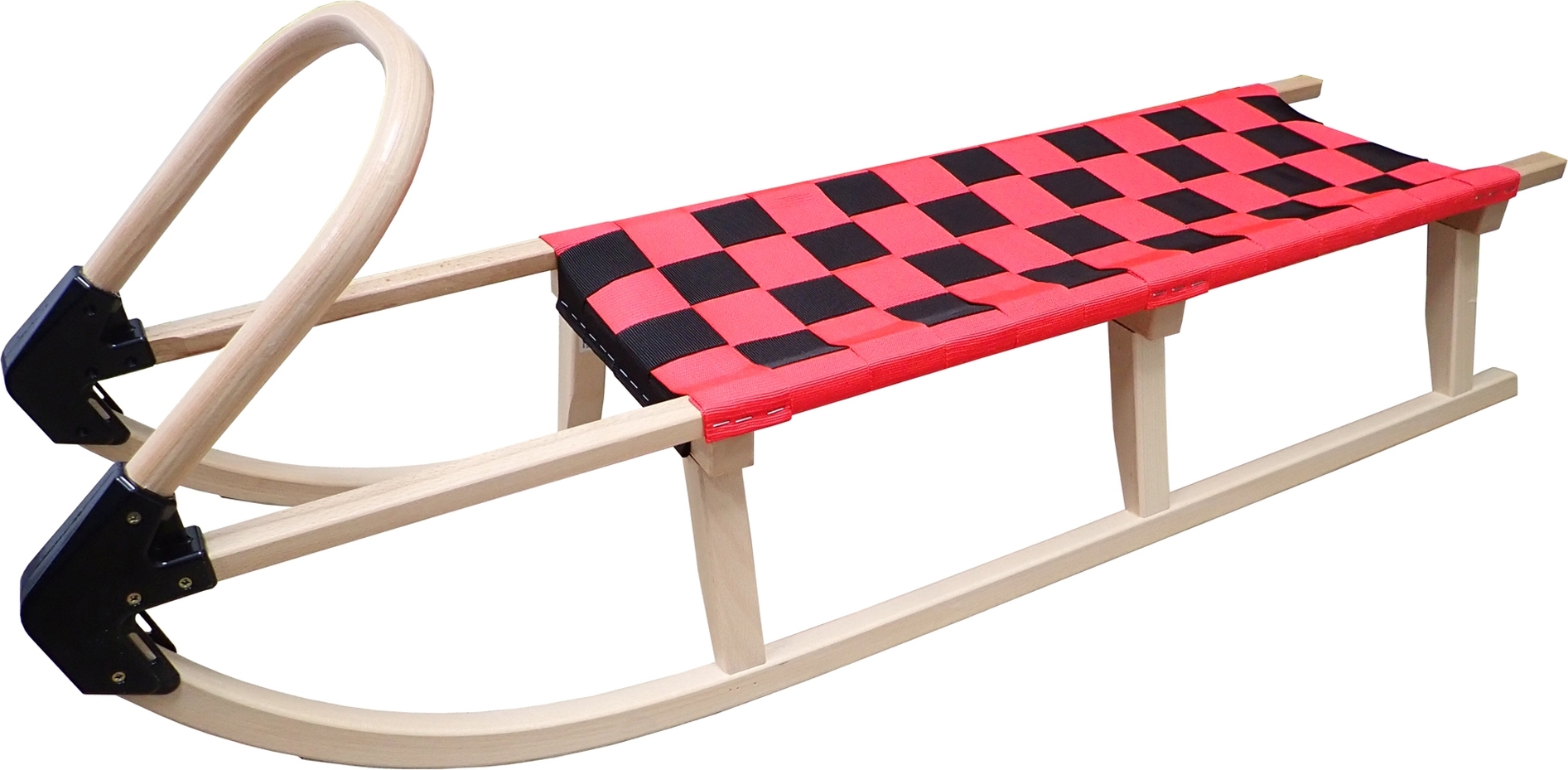 KUBIsport Holzschlitten 125cm - rot 05-A2042K-CRV