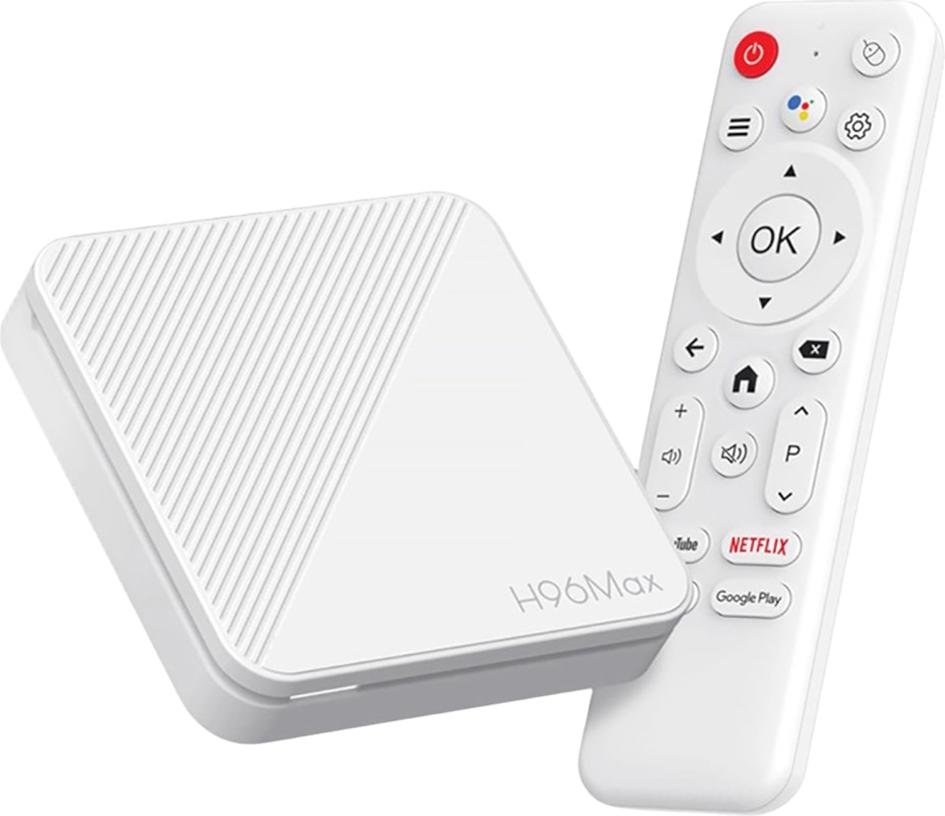 Avizar, Android TV Box s asistentom Google, Full HD a 4K streamovanie, biely