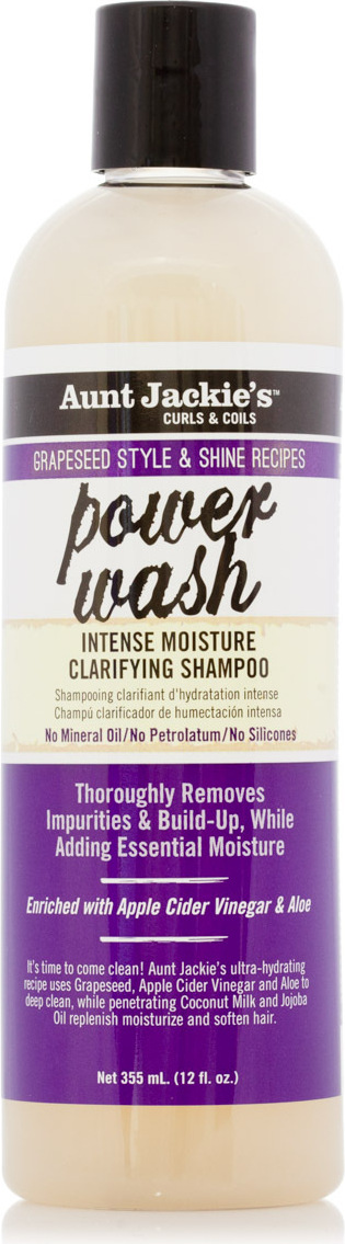 Aunt Jackie's Grapeseed Power Wash Clarifying Shampoo 12oz 355ml AJK-GRP01