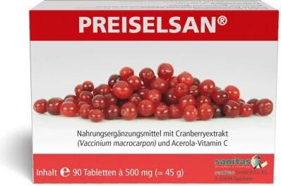 sanitas – biologische Nahrungsergänzungs- und Heilmittel GmbH & Co. KG PREISELSAN mit Cranberryextrakt Tabletten, 90 St. Tabletten 07554871