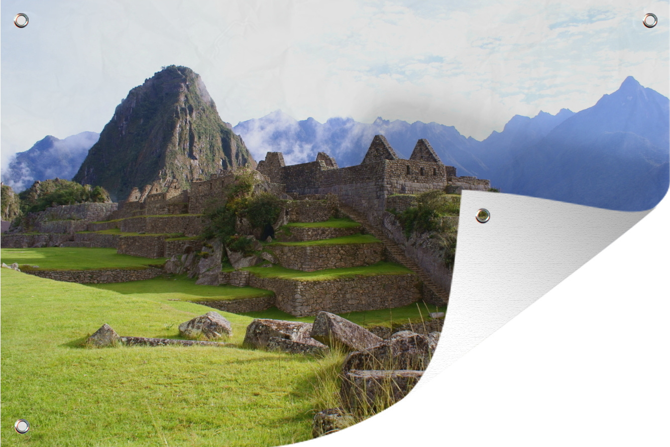 MuchoWow® 60x40 cm Outdoor-Poster Gartendeko Sichtschutz Garten Poster für den Garten Die präkolumbianische Stadt Machu Picchu in Peru 133|3713129