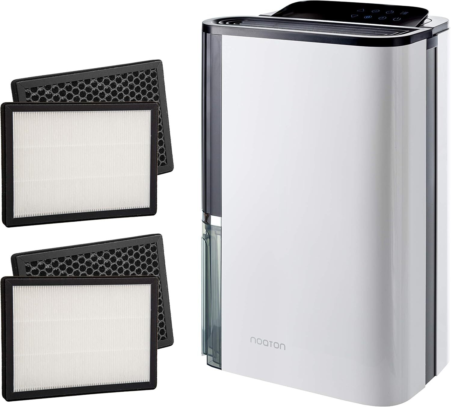 Luftentfeuchter und Luftreiniger Noaton DF 4123 HEPA + 2x Combifilter (HEPA + Kohle), Leistung bis zu 23 L/Tag, Luftdurchsatz 180 m3/h, bis 50 m2
