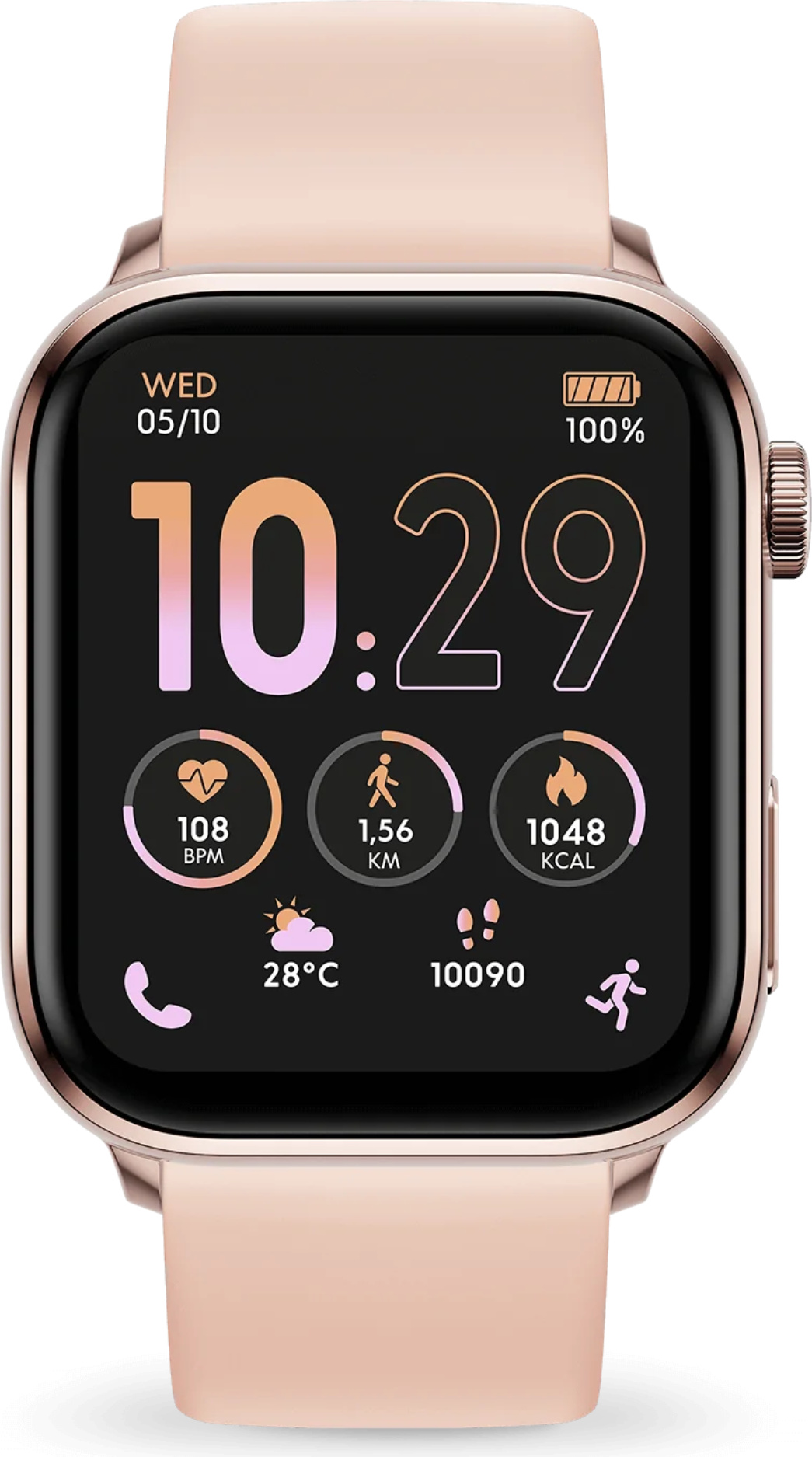 Hodinky Ice Watch - 024303 - Dámske inteligentné hodinky Ice Smart 3.0 Rectangular 1.78 Rosegold/Nude