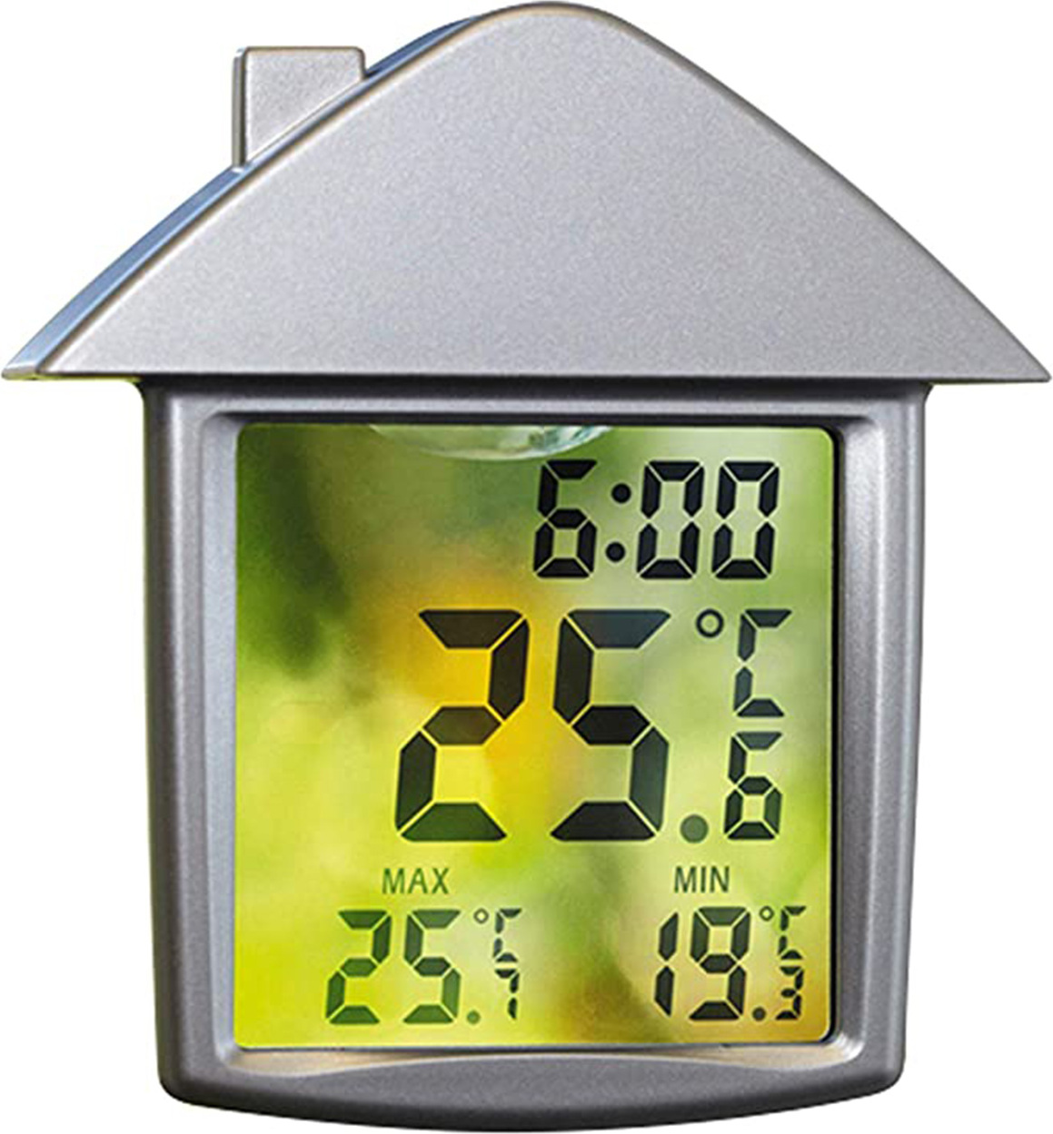 Selva Digitales Fensterthermometer, Wetterinstrument, wetterfest, 90 x 98 mm