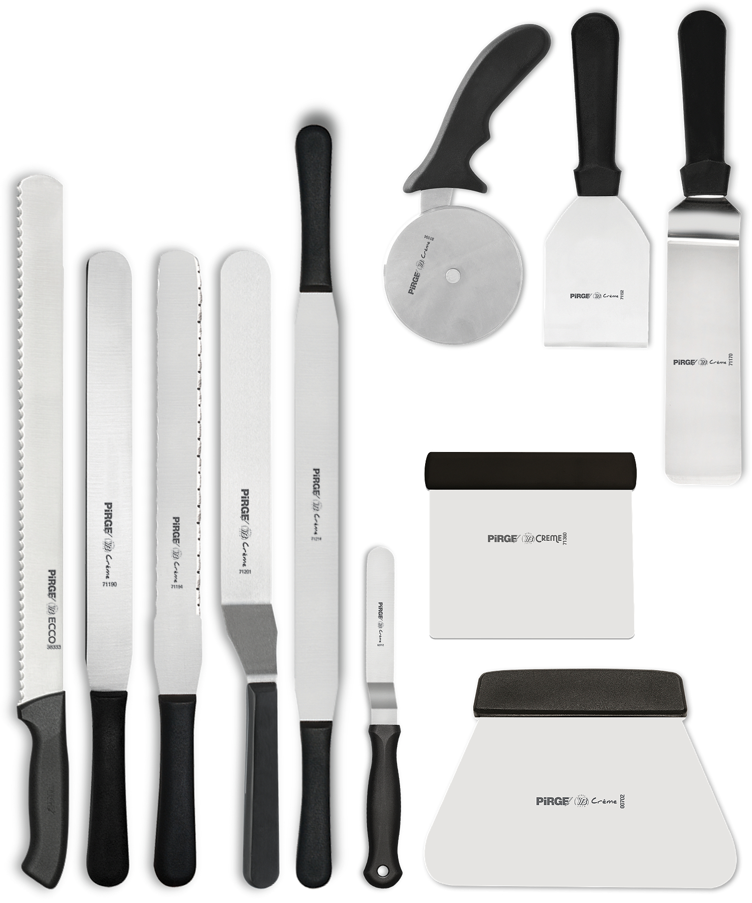 Pirge n Werkzeug Set - 11 TLG Edelstahl Set für Konditoreien und Bäckereien