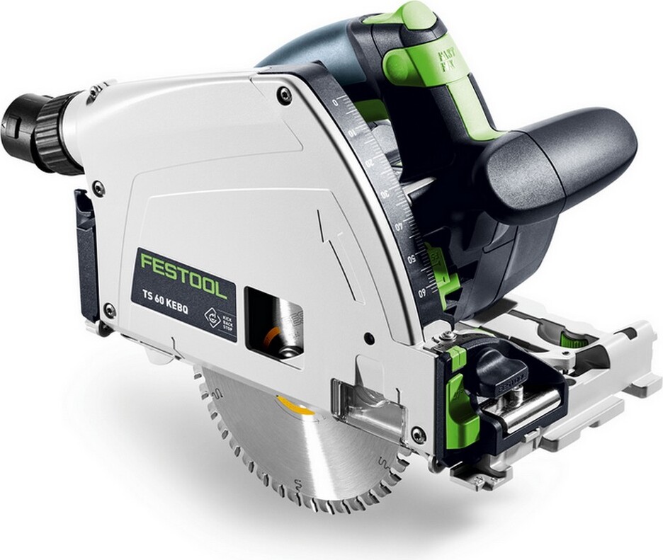 Festool Tauchsäge TS 60 KEBQ im Karton mit KickbackStop für Holz Plattenmaterial KS55100