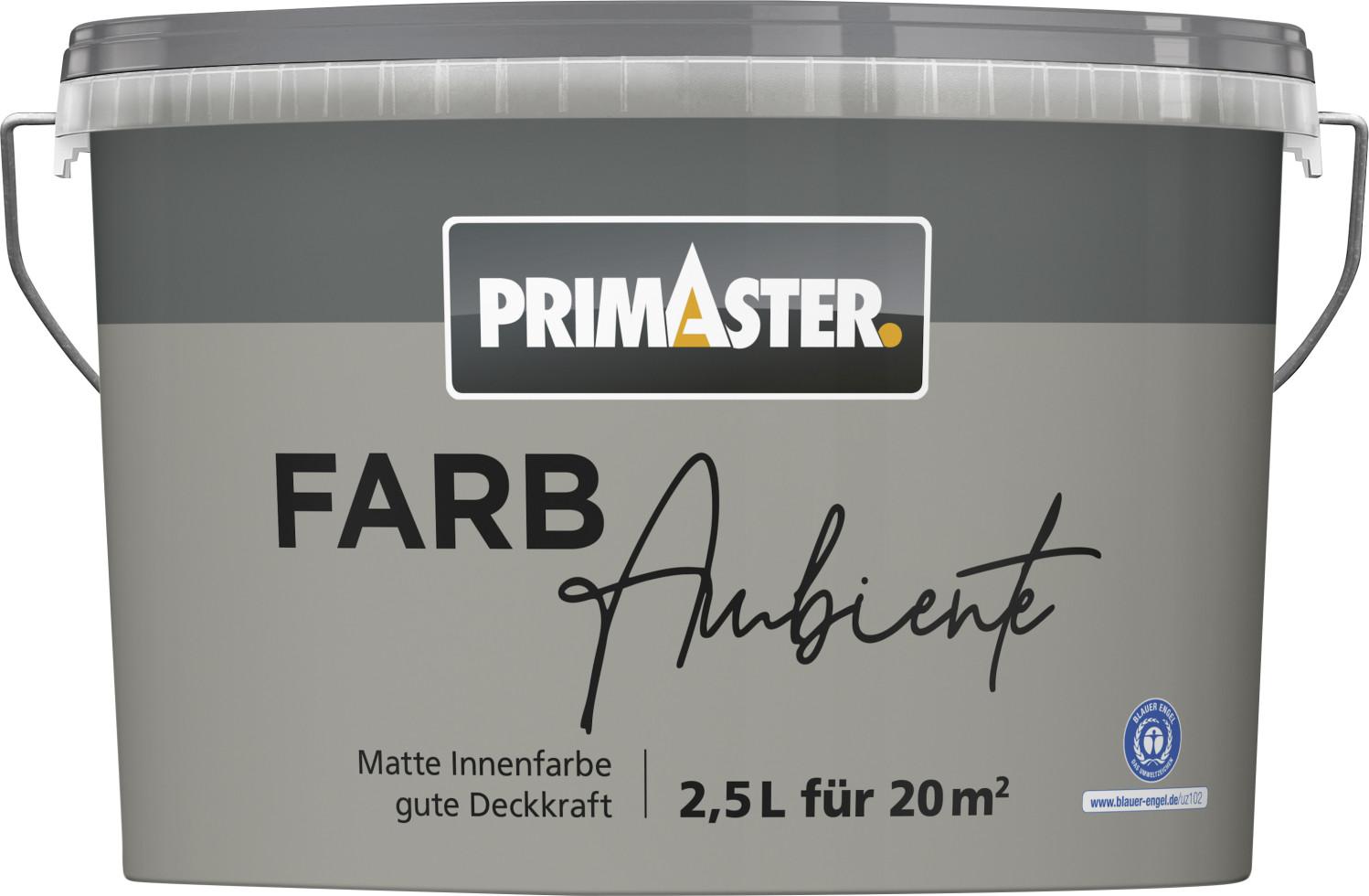 Primaster Farbambiente Wandfarbe matt naturgrau 2,5 L