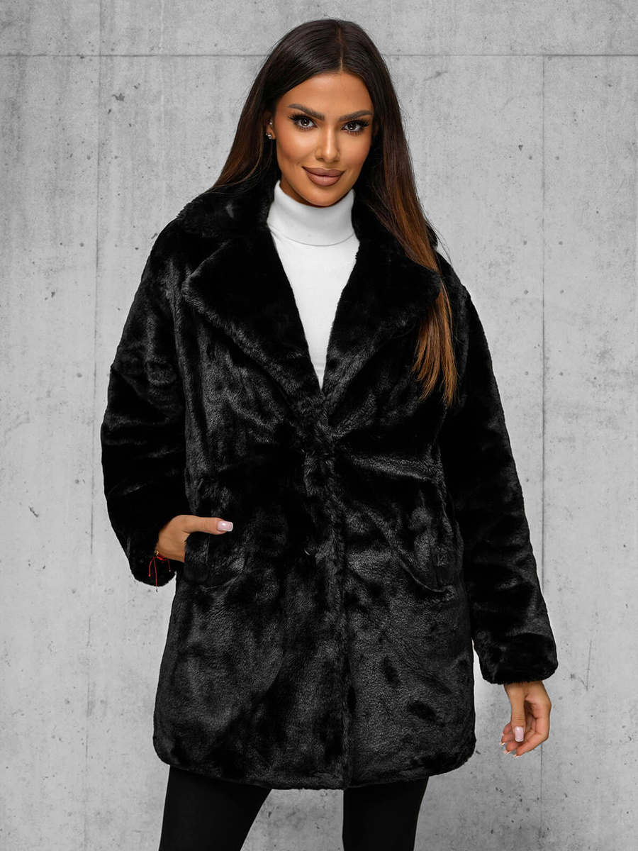 Damen Winterjacke Schwarz OZONEE JS/11Z8168Z L
