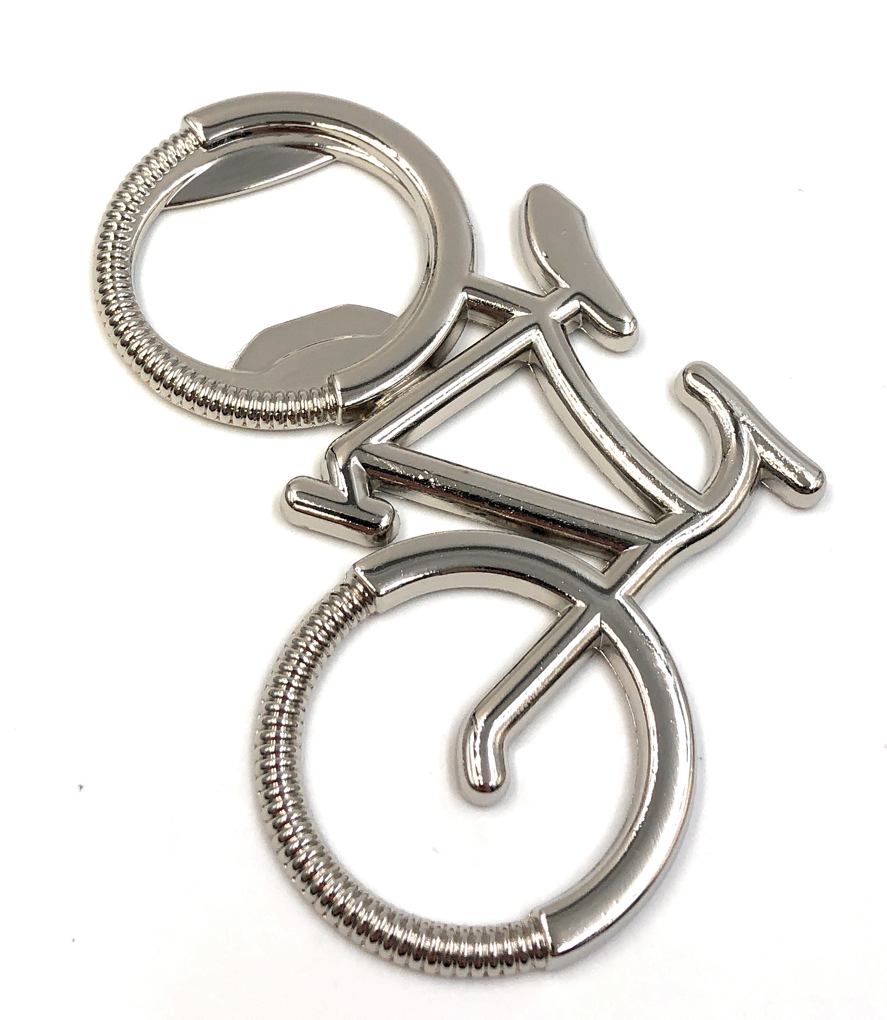 Schlüsselanhänger Metall Edel mit Spiegel Tropfen gedreht Chic Schlüsselring R1 