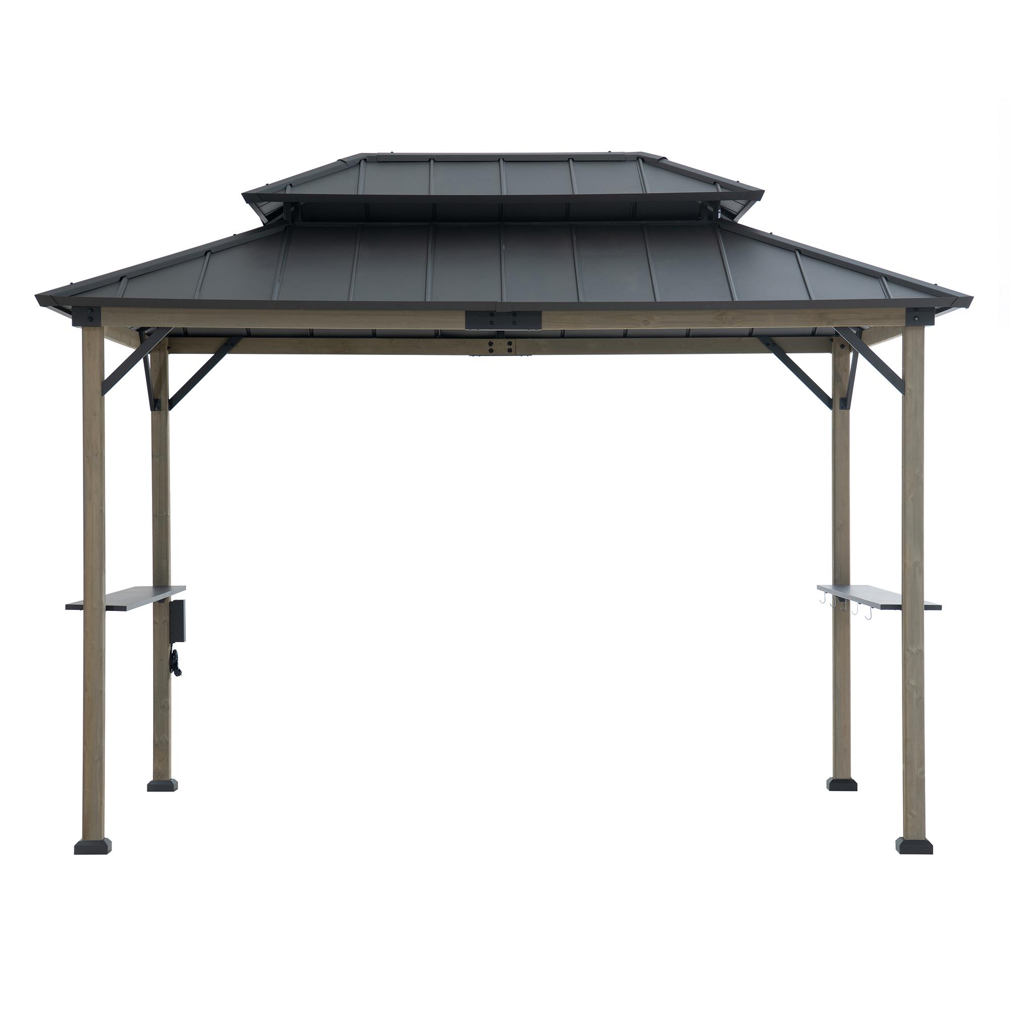 Zedernholz Gazebo Zupo - 360cm x 240cm, braun