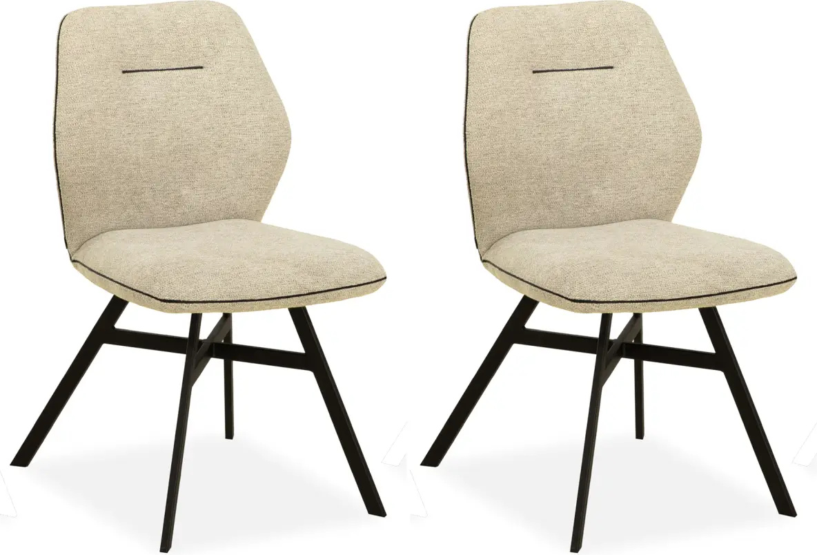 MX Sofa Esszimmerstuhl Jaimie - Beige (2er-Set) ICH-377.002