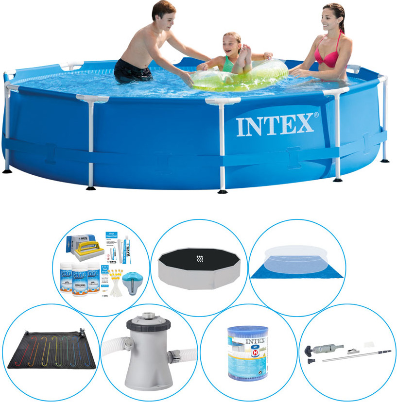 Bazénová súprava Super Set - Intex Kovový rám Rund 305x76 cm