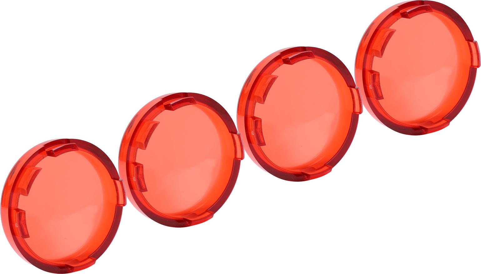 Gistuch 4 Stück 6 cm/2,36 Zoll Motorrad-Blinker-Licht-Objektivabdeckung ABS Universal-MotorradzubehörRot