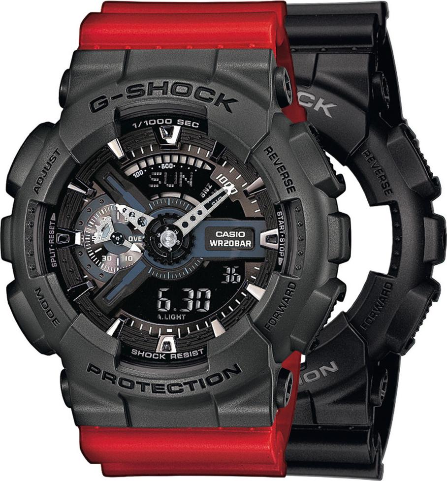 Casio G-Shock SET GA-110-1BER hodinky + BEZEL 10467795 + BAND 10395226 20BAR