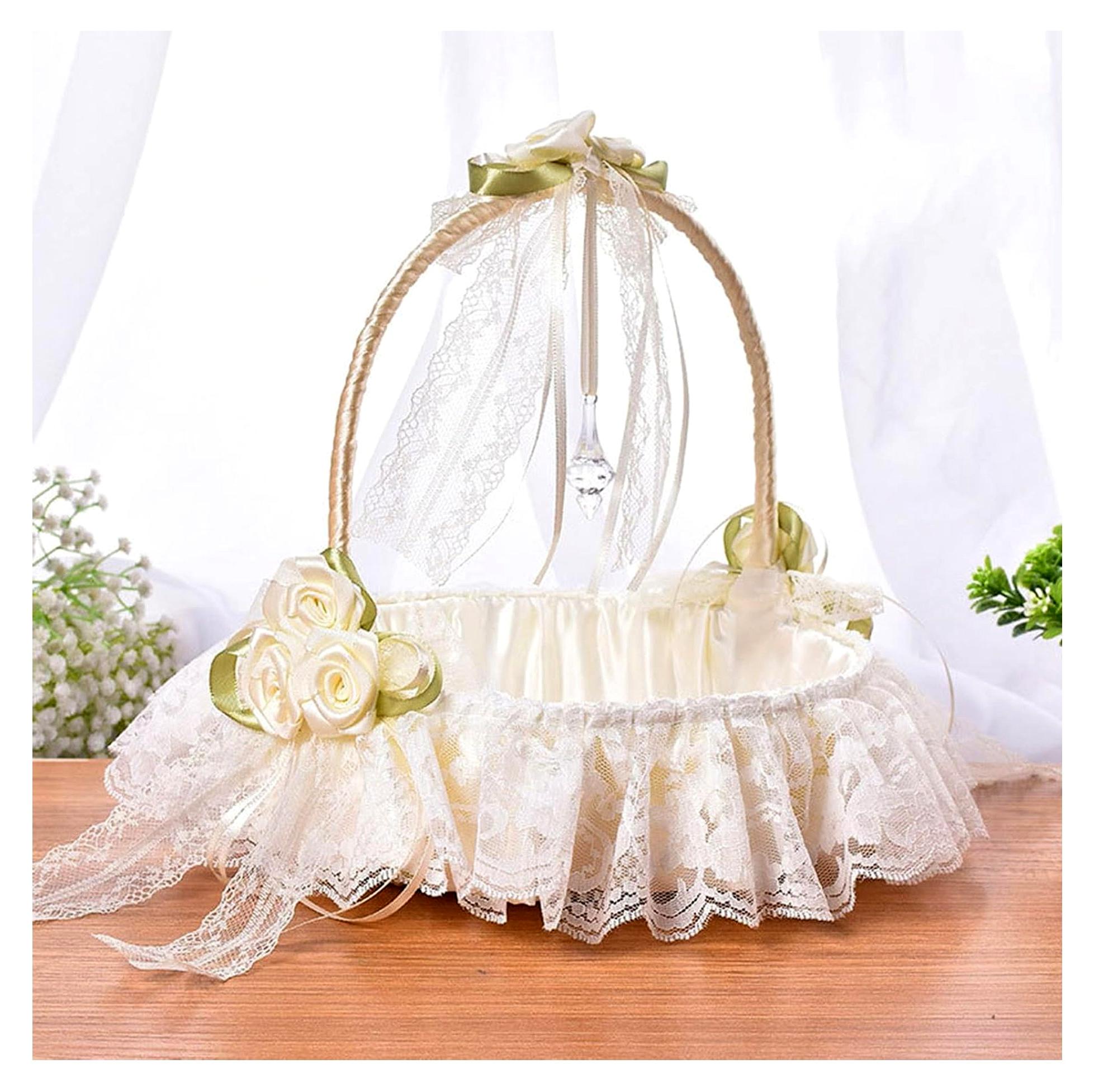 Markenlos Romantischer Blumenkorb für Hochzeiten, elegantes Design, praktisch für Hochzeitsfotografie