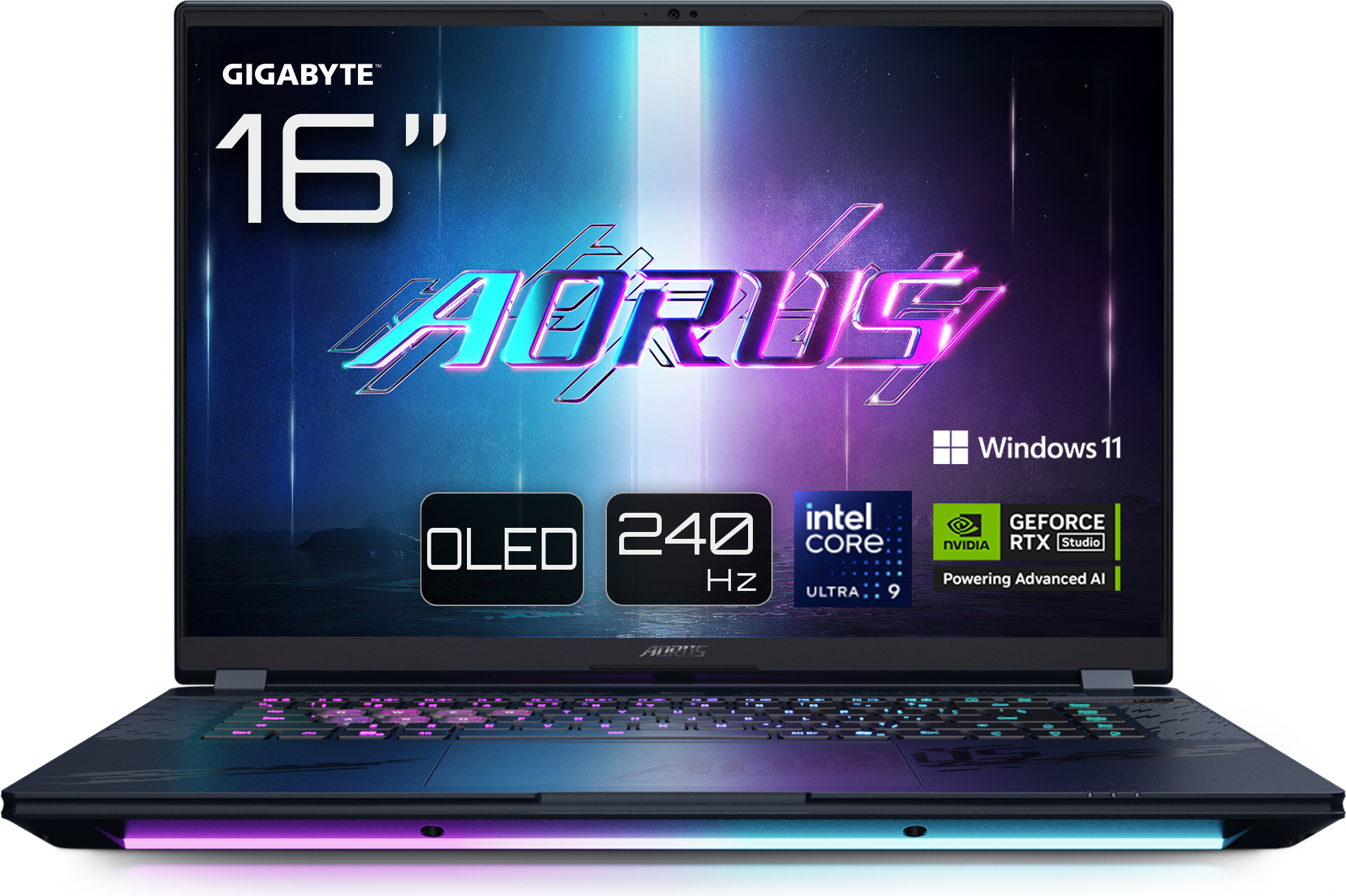 Gigabyte AORUS MASTER 16 BYHC5DEE65SP - 16" QHD+ OLED 240 Hz Display Intel Core Ultra 9 - Notebook - Core Ultra 9