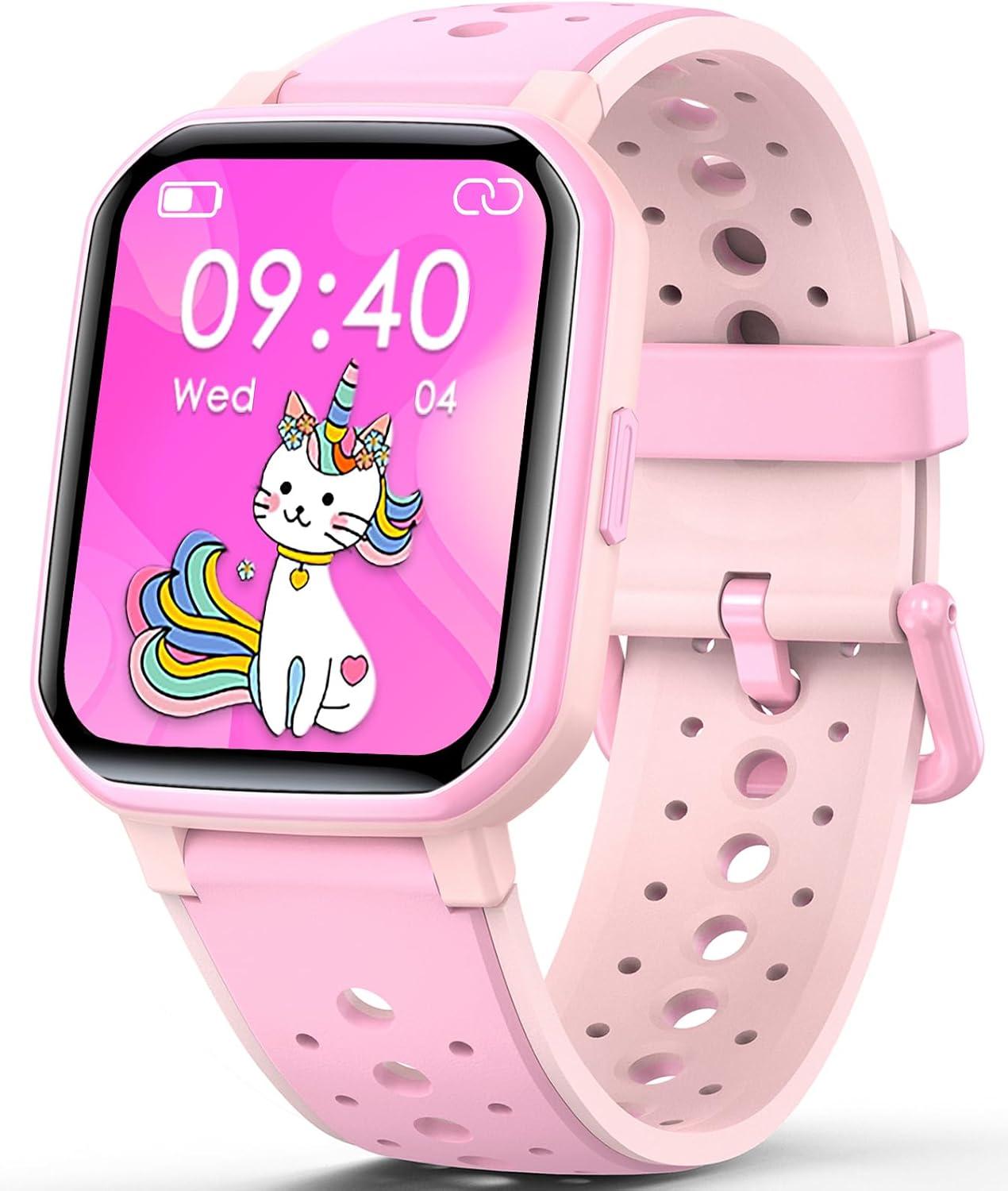 JOYELE Kinder-Smartwatch mit Fitness-Tracker, 19 Sportmodi, Herzfrequenz- & Schlafmonitor, IP68 Wasserdicht, Benachrichtigungen