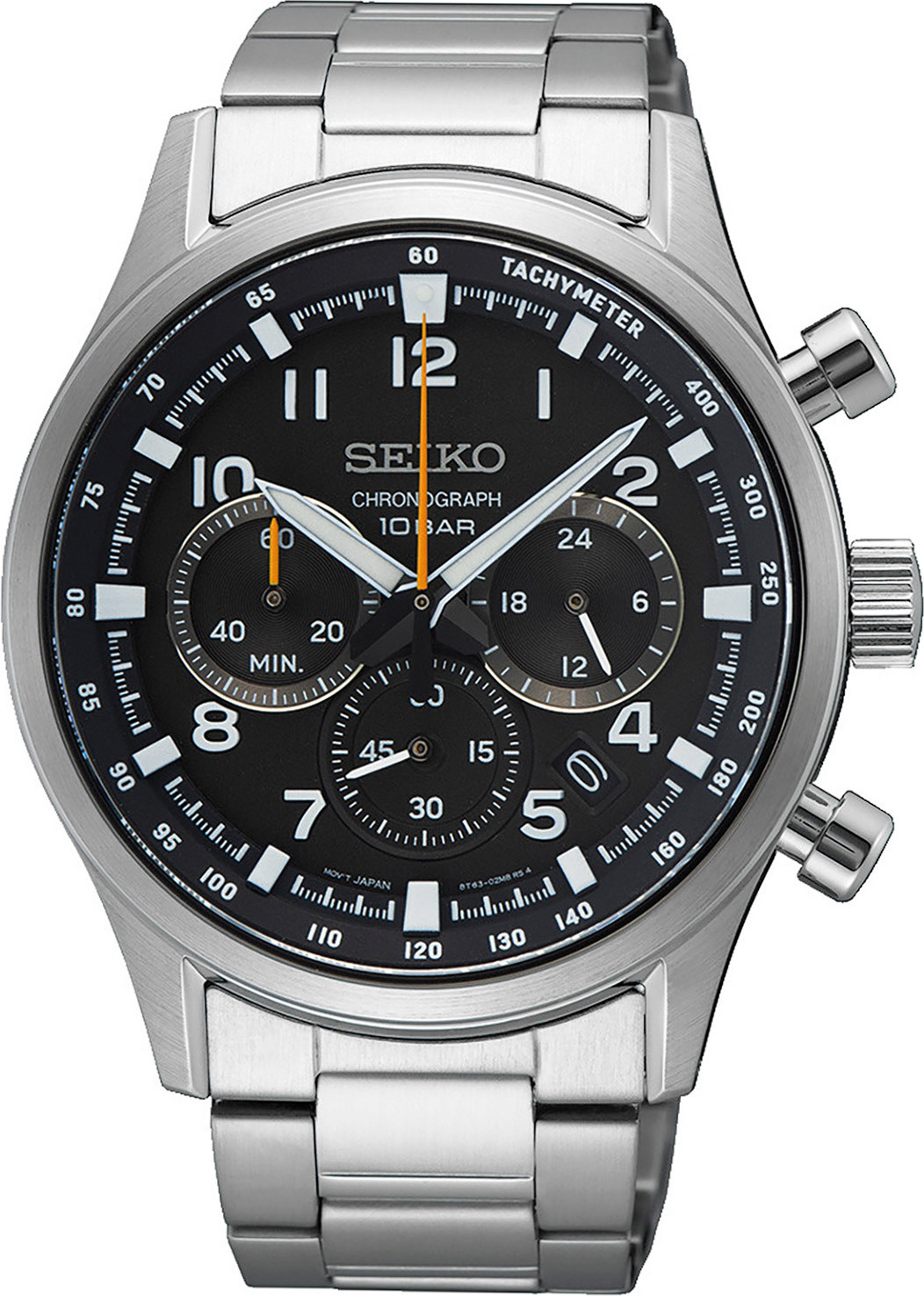 Seiko SSB447P1 pánske hodinky s chronografom oceľ/čierna
