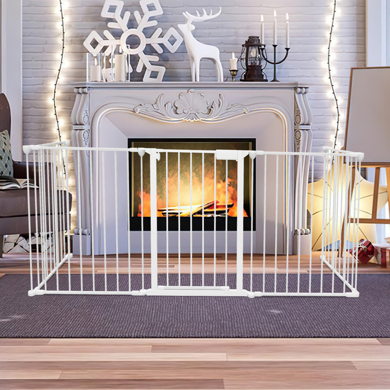 Clanmacy Kaminschutzgitter Absperrgitter 5x Türschutzgitter Vogelschutz Baby Weiß RL-HG9161-1-GDg